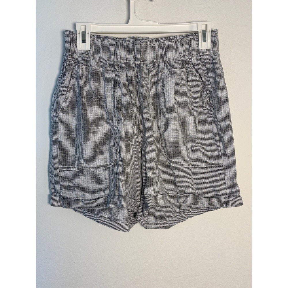 Briggs New York Womens Navy White Striped Pull On Shorts‎ Size S NWT 1846383